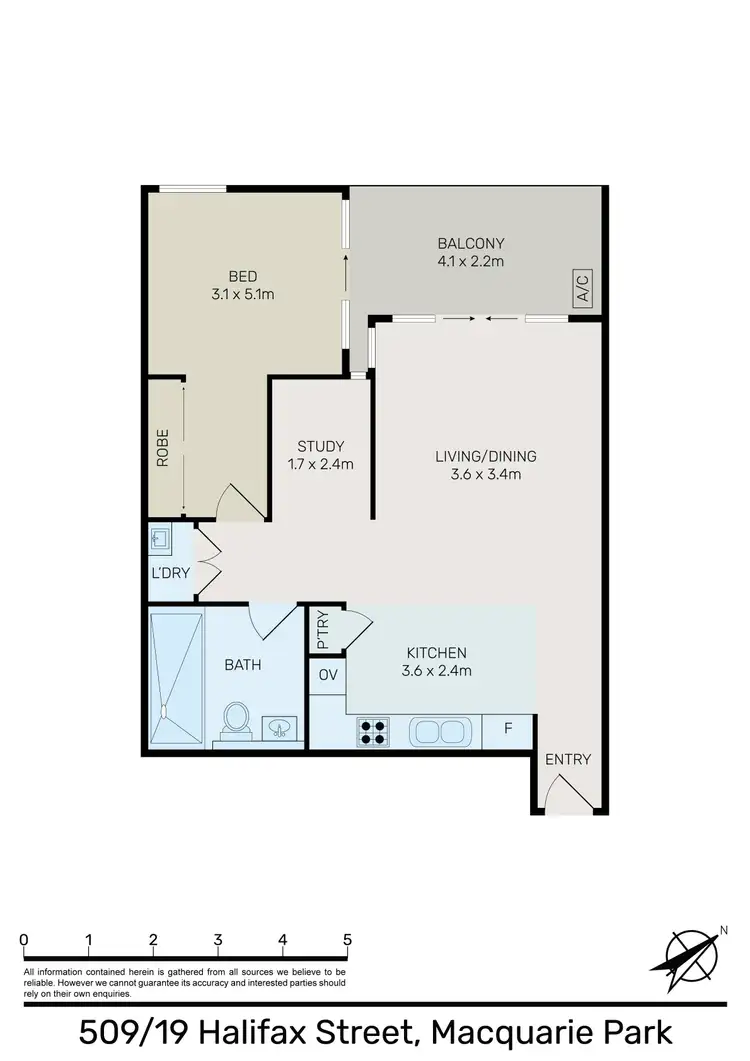 Floorplan of Homely apartment listing, 509/19 Halifax Street, Macquarie Park NSW 2113