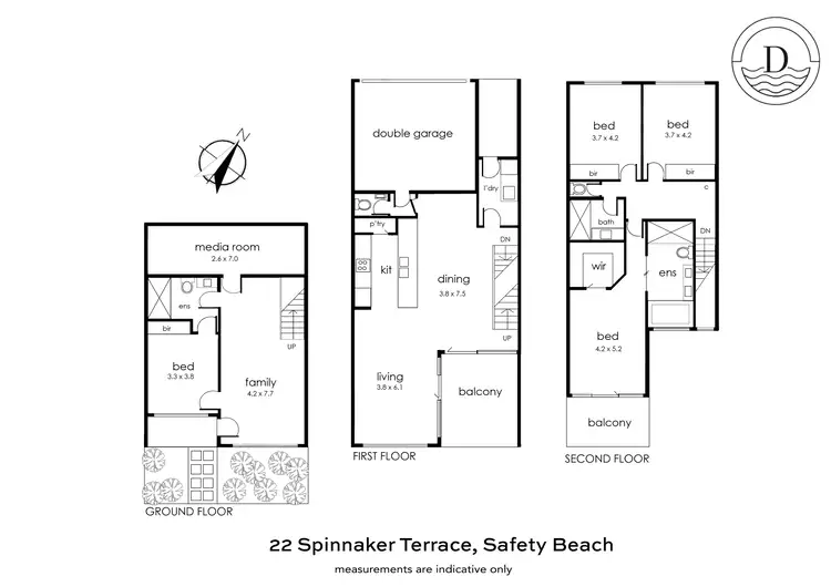 Floorplan of Homely townhouse listing, 22 Spinnaker Terrace, Safety Beach VIC 3936