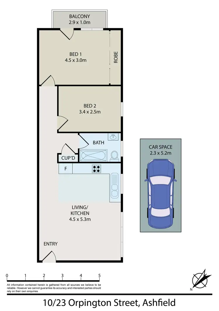 Floorplan of Homely apartment listing, 10/23 Orpington Street, Ashfield NSW 2131