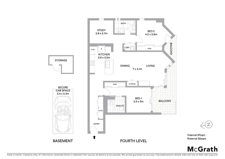 Floorplan of Homely apartment listing, 403/7 Lynn Avenue, Point Frederick NSW 2250