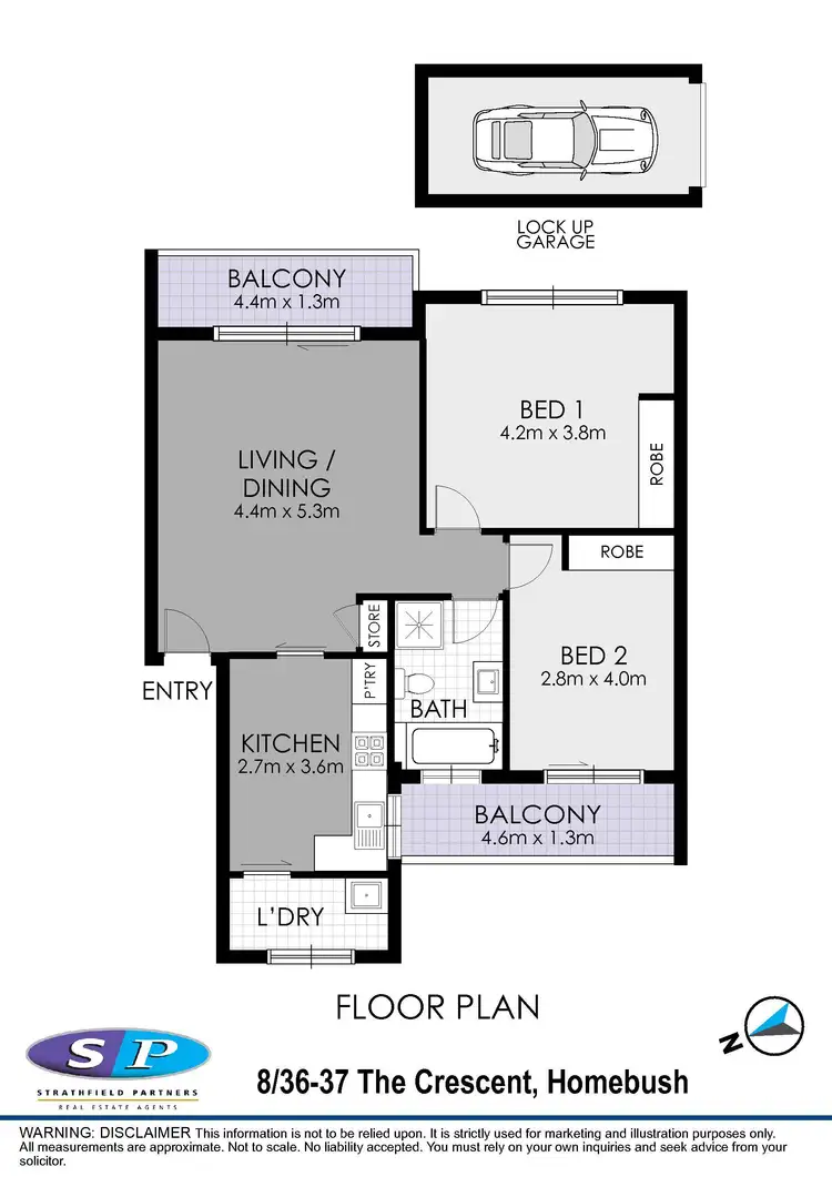 Floorplan of Homely apartment listing, 8/36-37 The Crescent, Homebush NSW 2140