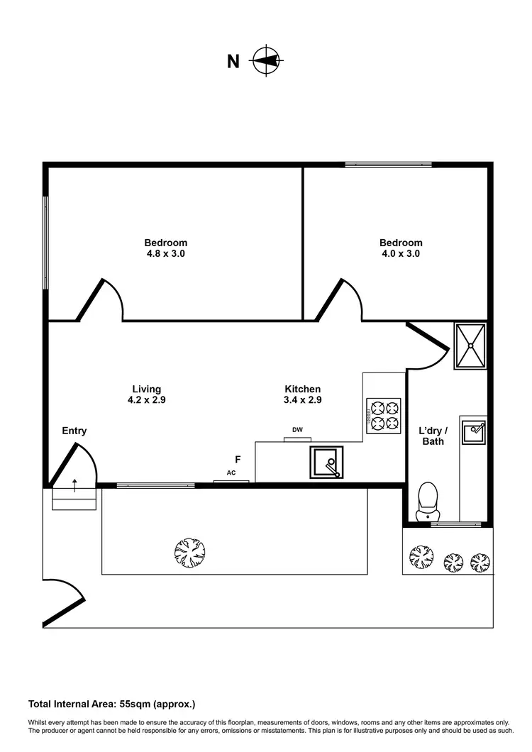 Floorplan of Homely unit listing, 1/9 Waveney Street, St Albans VIC 3021