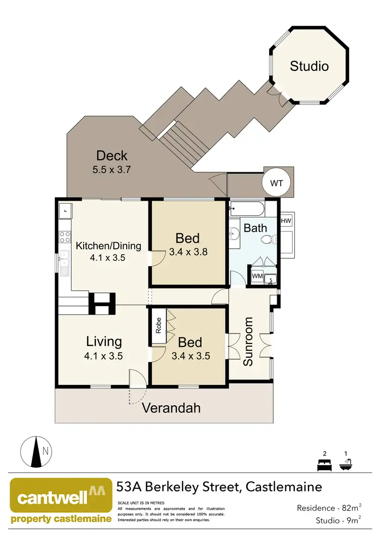 Floorplan of Homely house listing, 53A Berkeley Street, Castlemaine VIC 3450