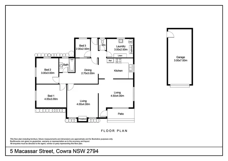 Floorplan of Homely house listing, 5 Macassar Street, Cowra NSW 2794