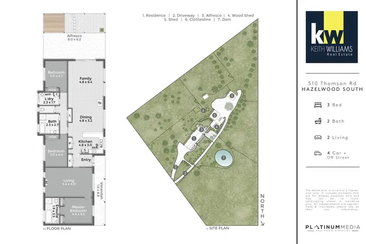 Floorplan of Homely house listing, 510 Thomson Road, Hazelwood South VIC 3840