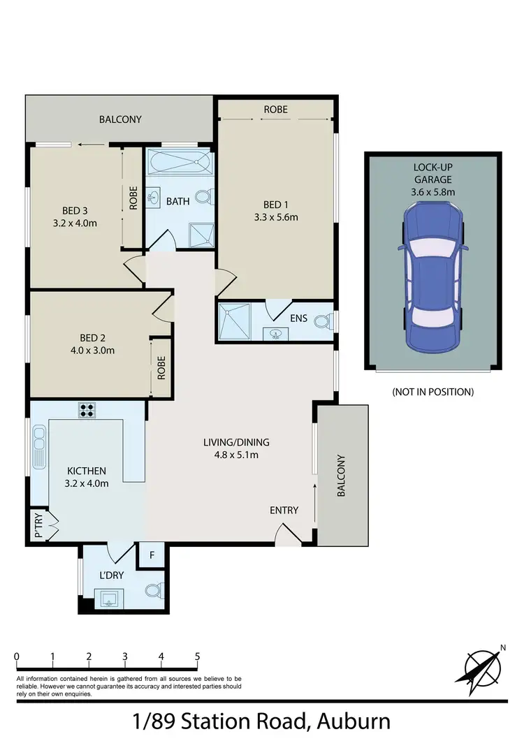 Floorplan of Homely unit listing, 1/89 Station Road, Auburn NSW 2144