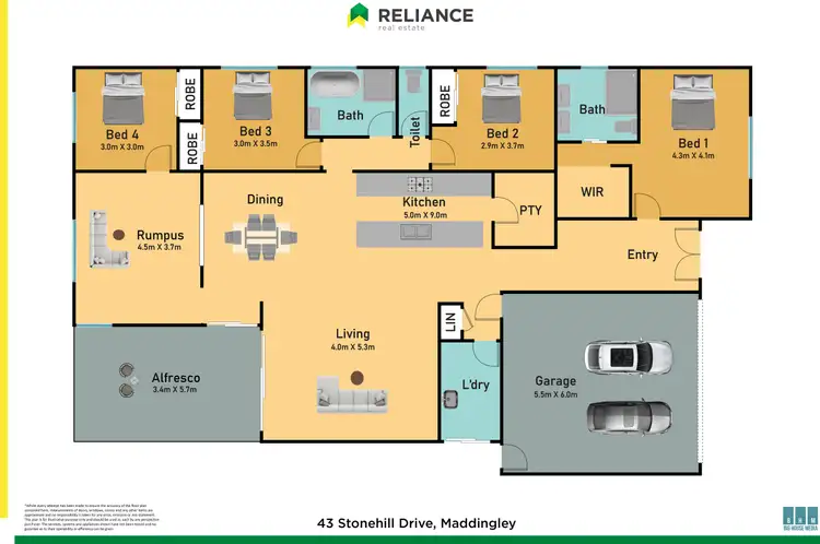 Floorplan of Homely house listing, 43 Stonehill Drive, Maddingley VIC 3340
