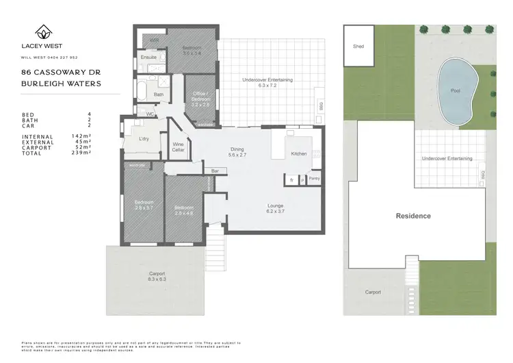 Floorplan of Homely house listing, 86 Cassowary Drive, Burleigh Waters QLD 4220
