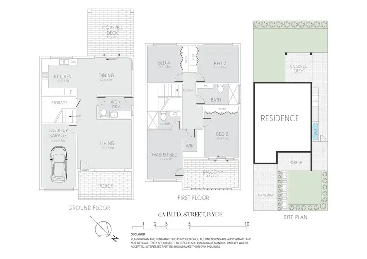 Floorplan of Homely semi-detached listing, 6A Buna Street, Ryde NSW 2112