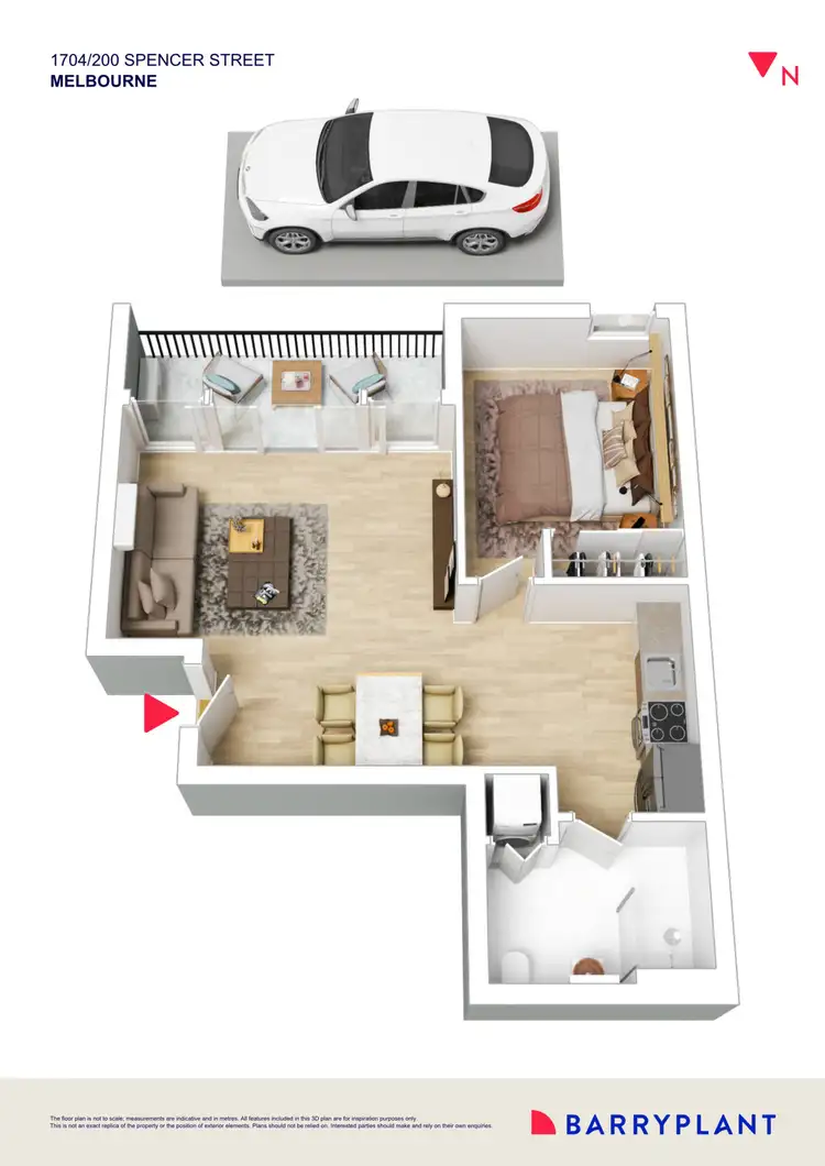Floorplan of Homely apartment listing, 1704/200 Spencer Street, Melbourne VIC 3000
