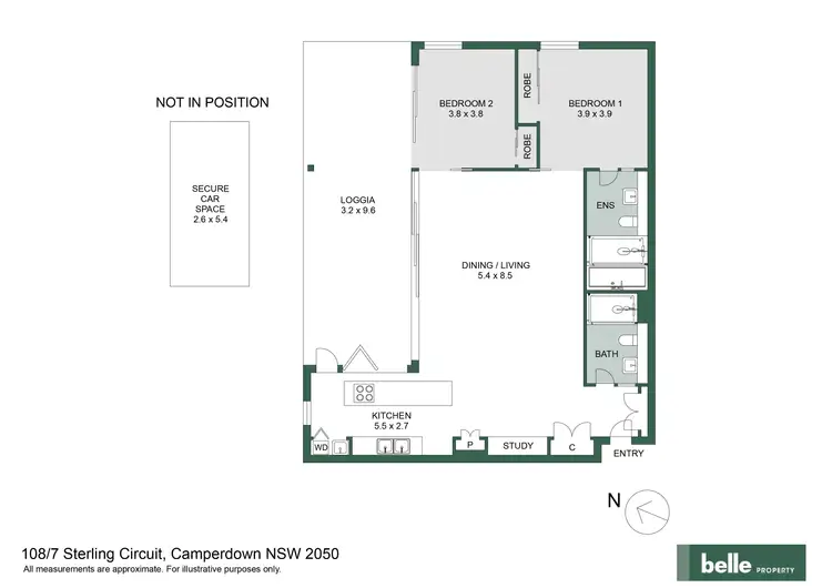 Floorplan of Homely apartment listing, 108/7 Sterling Circuit, Camperdown NSW 2050