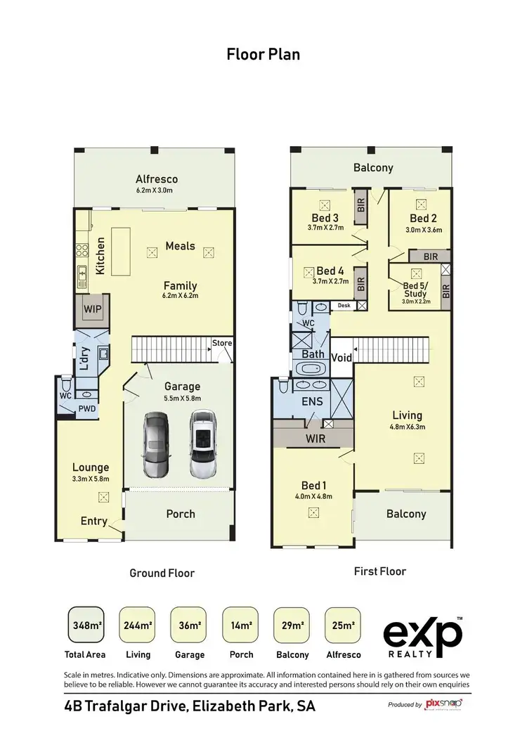 Floorplan of Homely house listing, 4B Trafalgar Drive, Elizabeth Park SA 5113