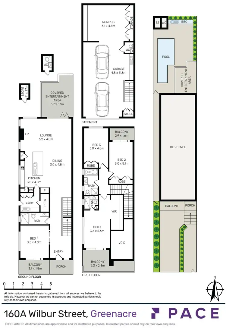 Floorplan of Homely semi-detached listing, 160A Wilbur Street, Greenacre NSW 2190