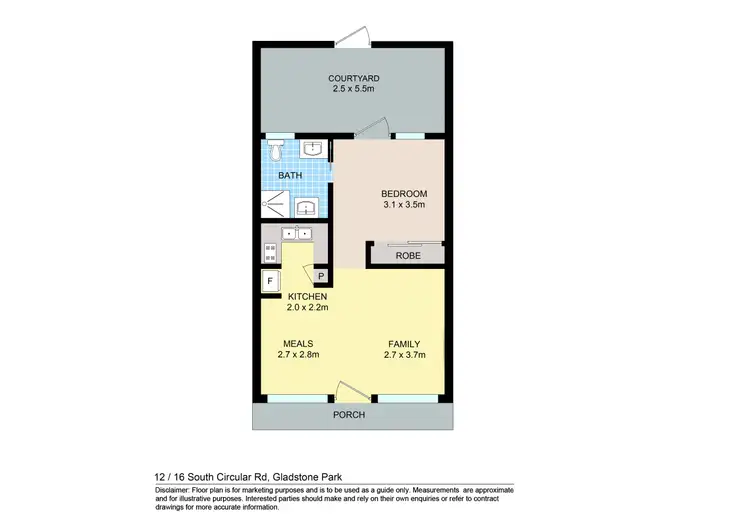 Floorplan of Homely unit listing, 12/16 South Circular Road, Gladstone Park VIC 3043