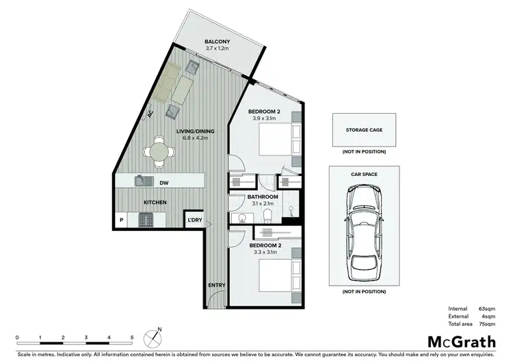 Floorplan of Homely apartment listing, 1403/283 City Road, Southbank VIC 3006