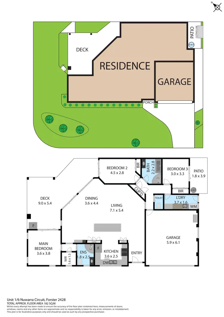 Floorplan of Homely villa listing, 1/6 Nuwarra Circuit, Forster NSW 2428