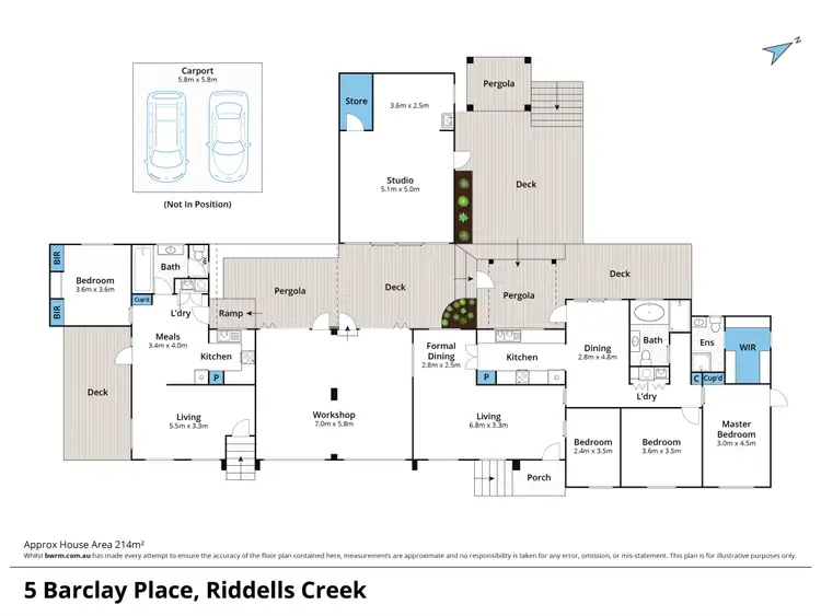 Floorplan of Homely house listing, 5 Barclay Place, Riddells Creek VIC 3431