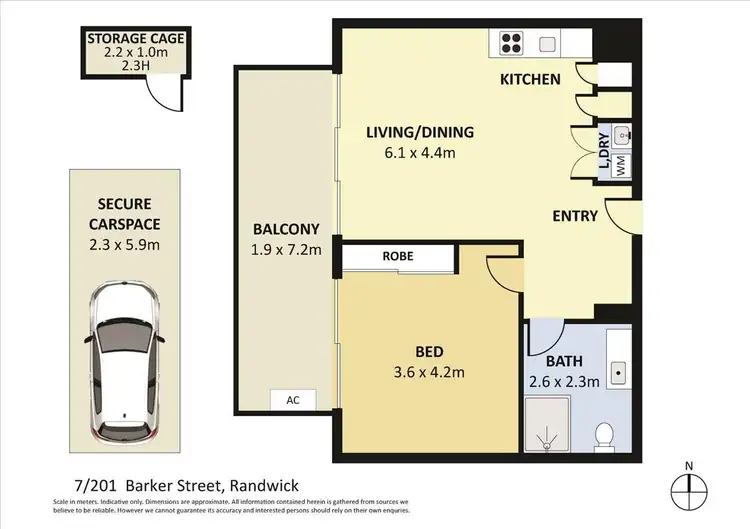 Floorplan of Homely apartment listing, 7/201-207 Barker Street, Randwick NSW 2031