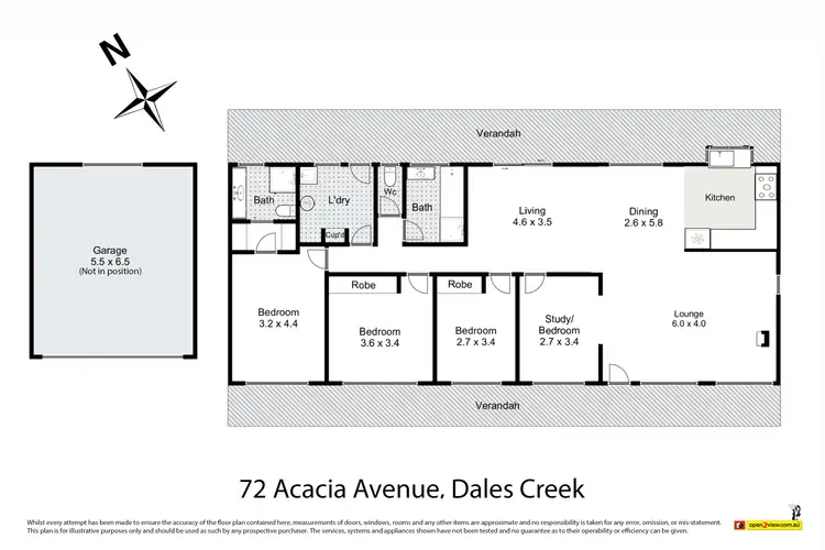 Floorplan of Homely house listing, 72 Acacia Avenue, Dales Creek VIC 3341