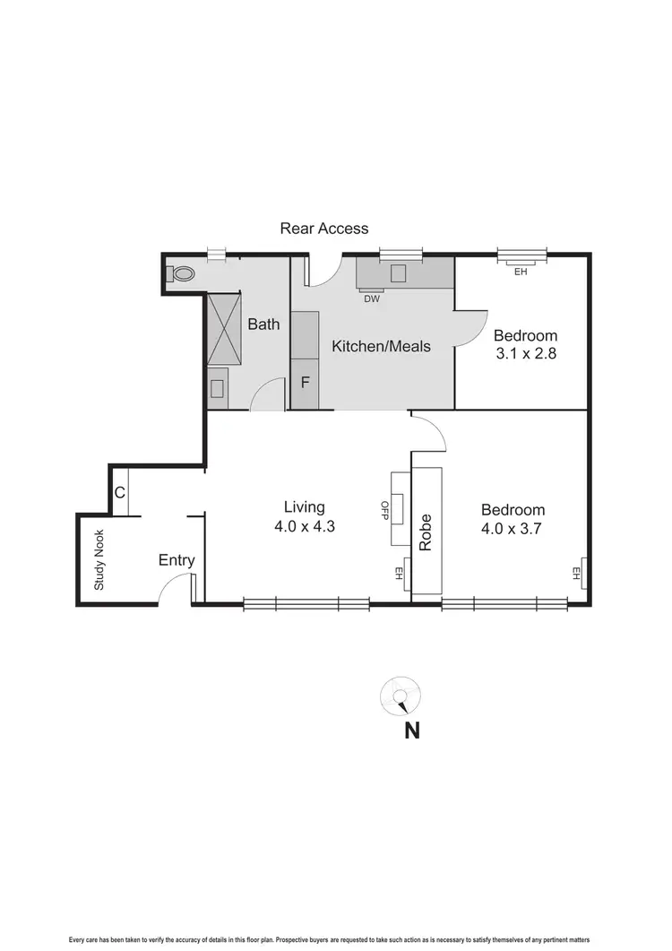 Floorplan of Homely apartment listing, 11/168 Victoria Avenue, Albert Park VIC 3206