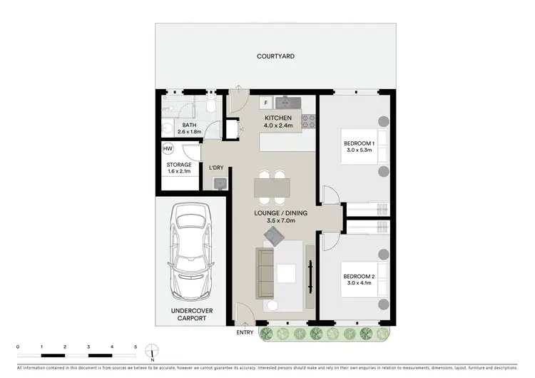 Floorplan of Homely apartment listing, 2/34 Peel Street, Garbutt QLD 4814
