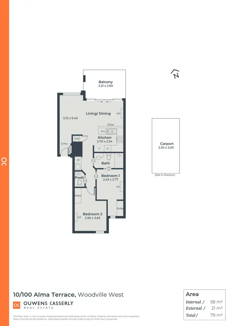 Floorplan of Homely unit listing, 10/100 Alma Terrace, Woodville West SA 5011