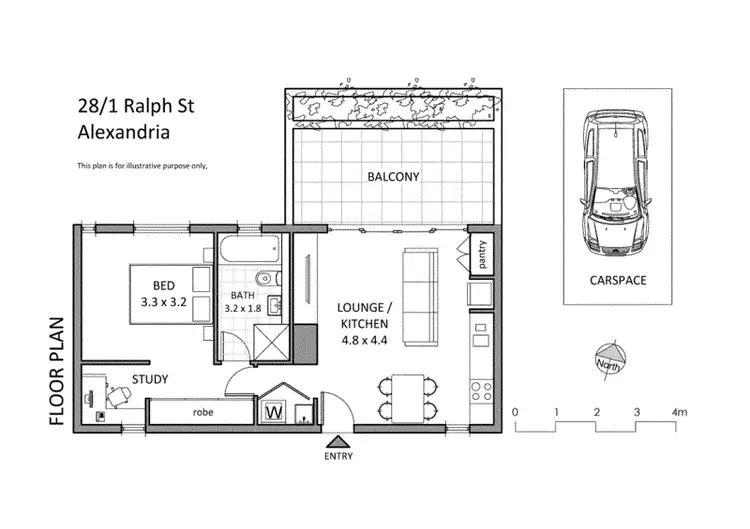 Floorplan of Homely apartment listing, 28/1 Ralph Street, Alexandria NSW 2015