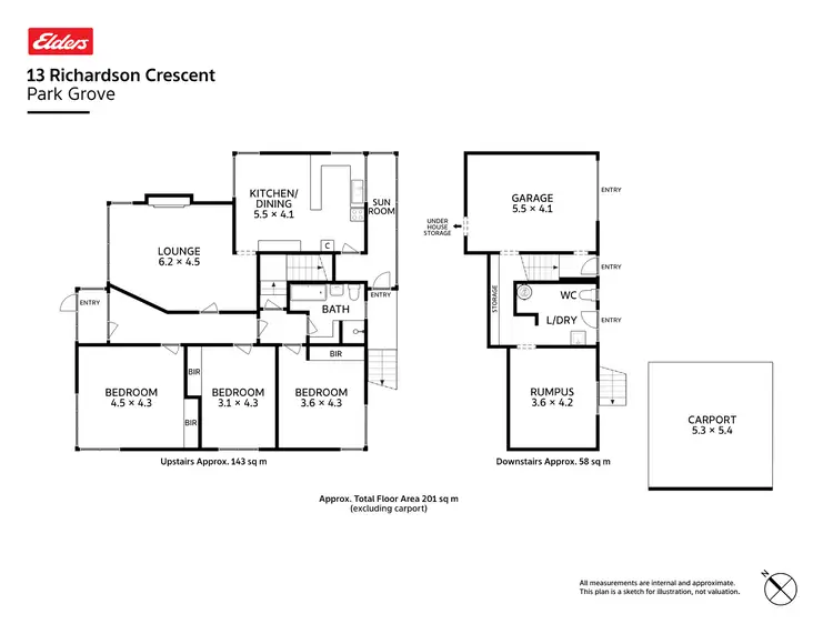 Floorplan of Homely house listing, 13 Richardson Crescent, Park Grove TAS 7320