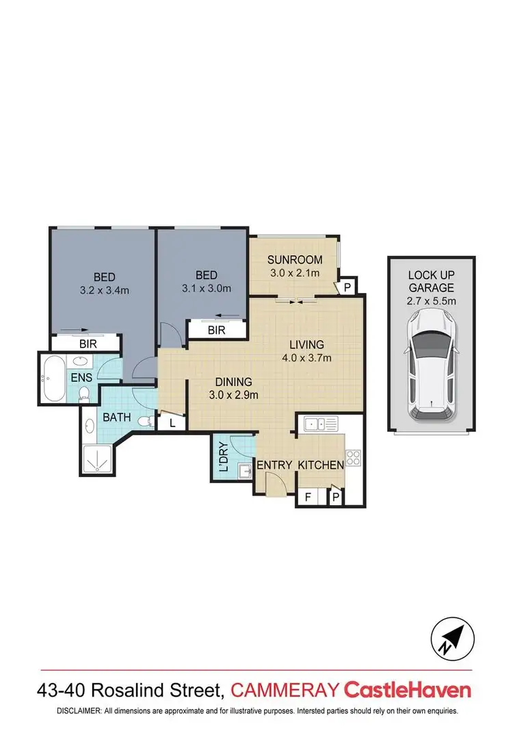 Floorplan of Homely unit listing, 43/40-44 Rosalind Street, Cammeray NSW 2062