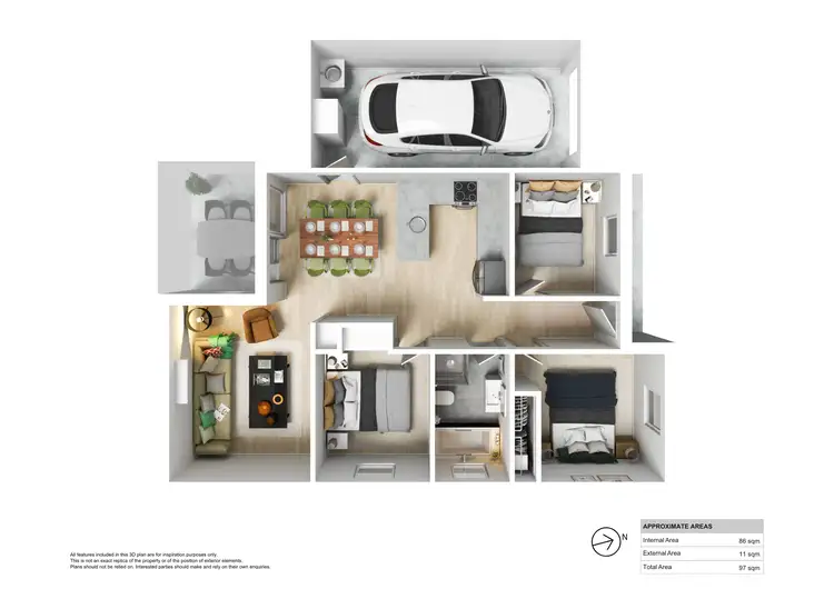 Floorplan of Homely semi-detached listing, 29B Mary Street, Jesmond NSW 2299