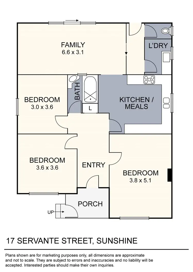 Floorplan of Homely house listing, 17 Servante Street, Sunshine VIC 3020