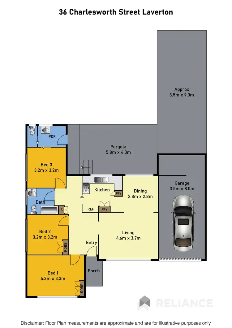 Floorplan of Homely house listing, 36 Charlesworth Street, Laverton VIC 3028