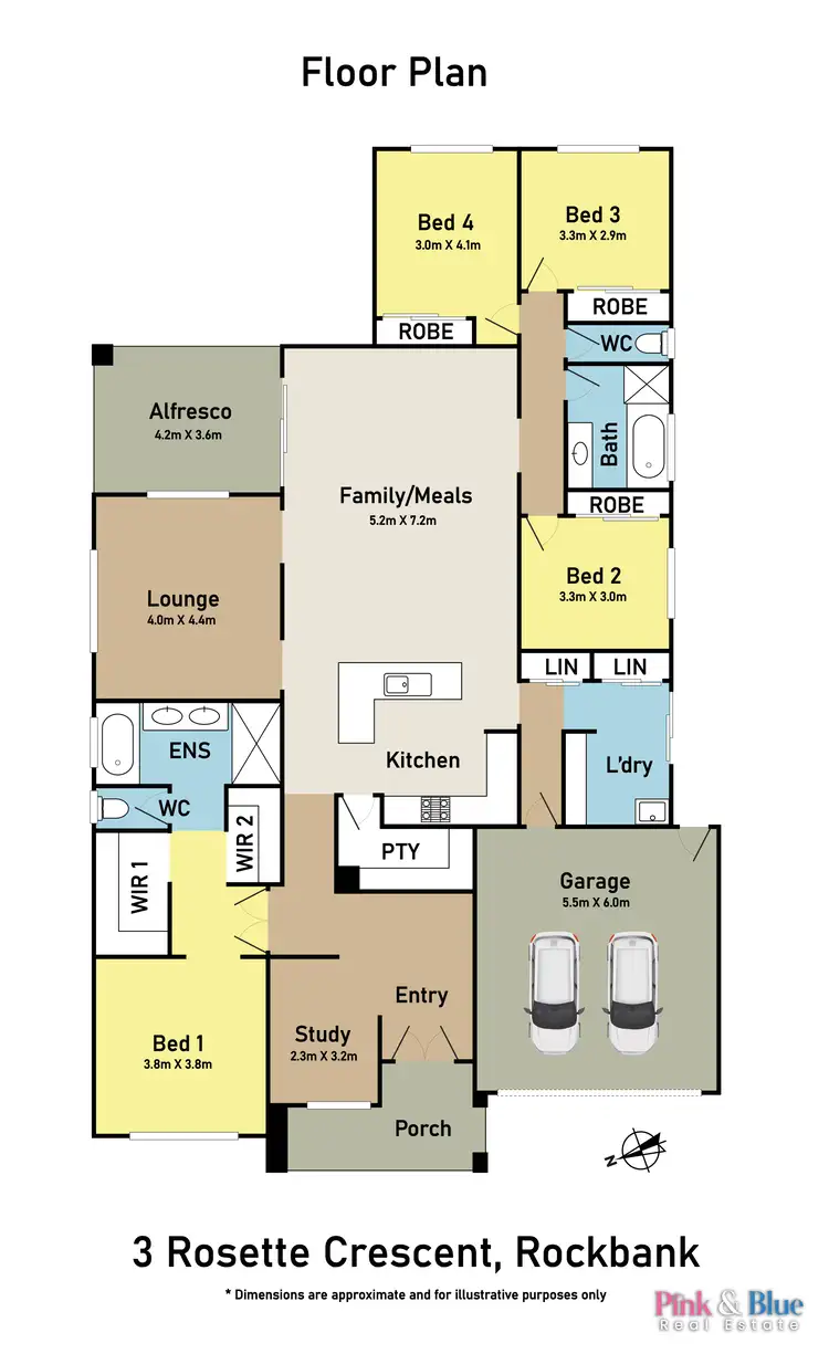 Floorplan of Homely house listing, 3 Rosette Crescent, Rockbank VIC 3335