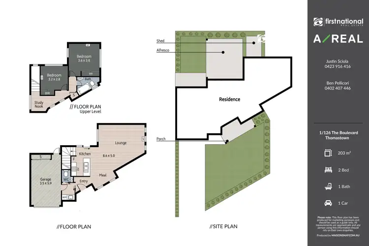 Floorplan of Homely townhouse listing, 1/126 The Boulevard, Thomastown VIC 3074