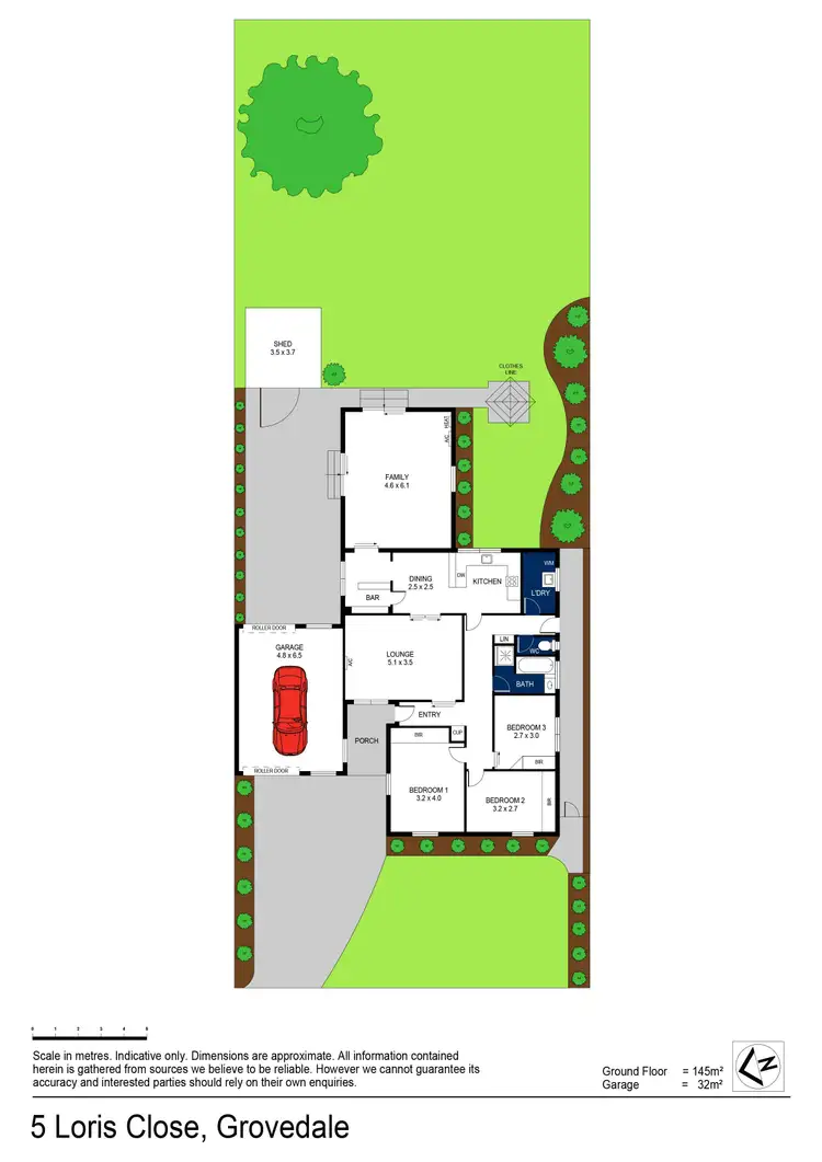 Floorplan of Homely house listing, 5 Loris Close, Grovedale VIC 3216