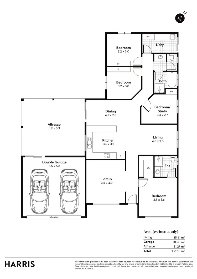 Floorplan of Homely house listing, 33 John Olsen Drive, Kadina SA 5554
