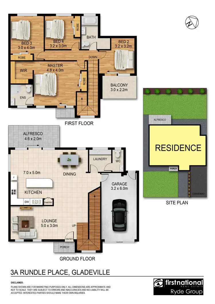 Floorplan of Homely semi-detached listing, 3A Rundle Place, Gladesville NSW 2111