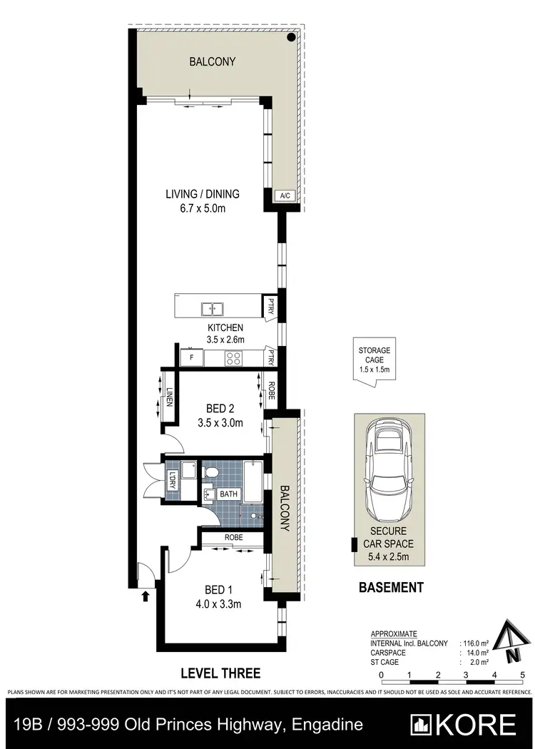 Floorplan of Homely apartment listing, 19B/993-999 Old Princes Highway, Engadine NSW 2233