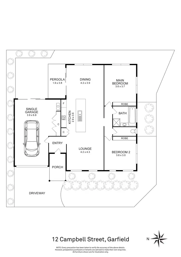 Floorplan of Homely house listing, 12 Campbell Street, Garfield VIC 3814