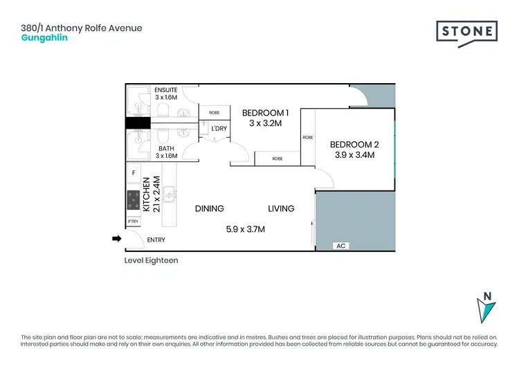 Floorplan of Homely apartment listing, 380/1 Anthony Rolfe Avenue, Gungahlin ACT 2912