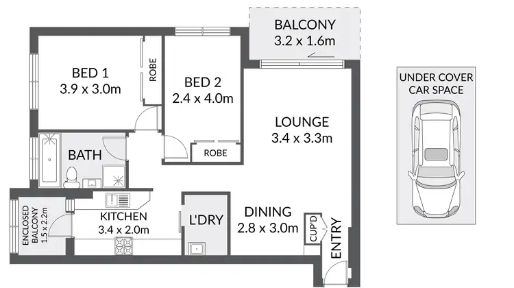 Floorplan of Homely apartment listing, 22/28 Evans Avenue, Eastlakes NSW 2018