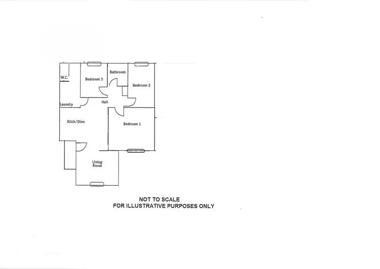 Floorplan of Homely semi-detached listing, 60 Henry Street, Whyalla Stuart SA 5608