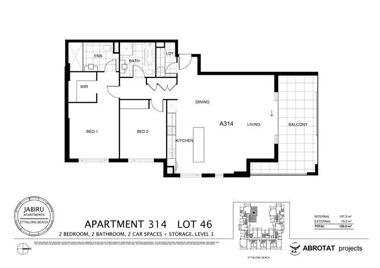 Floorplan of Homely apartment listing, Level 3/314/237-245 Ocean View Road, Ettalong Beach NSW 2257