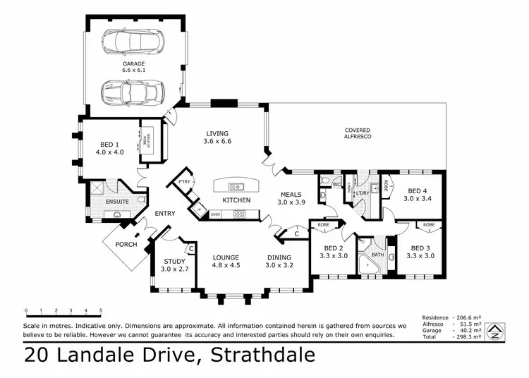 Floorplan of Homely house listing, 20 Landale Drive, Strathdale VIC 3550