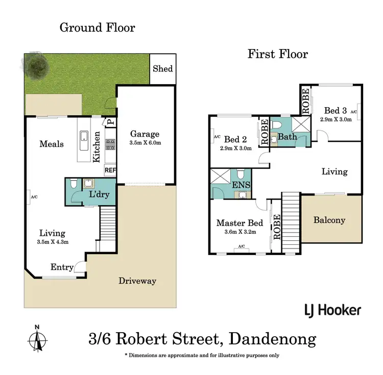 Floorplan of Homely townhouse listing, 3/6 Robert Street, Dandenong VIC 3175