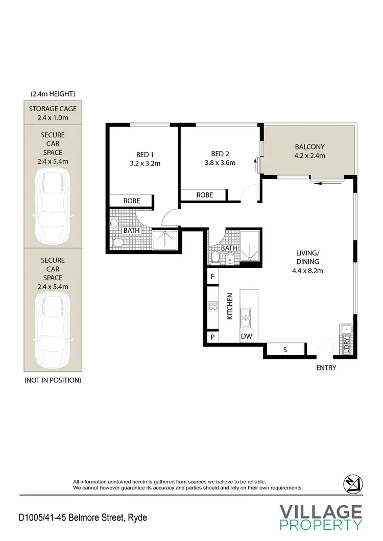 Floorplan of Homely apartment listing, D1005/41-45 Belmore Street, Ryde NSW 2112