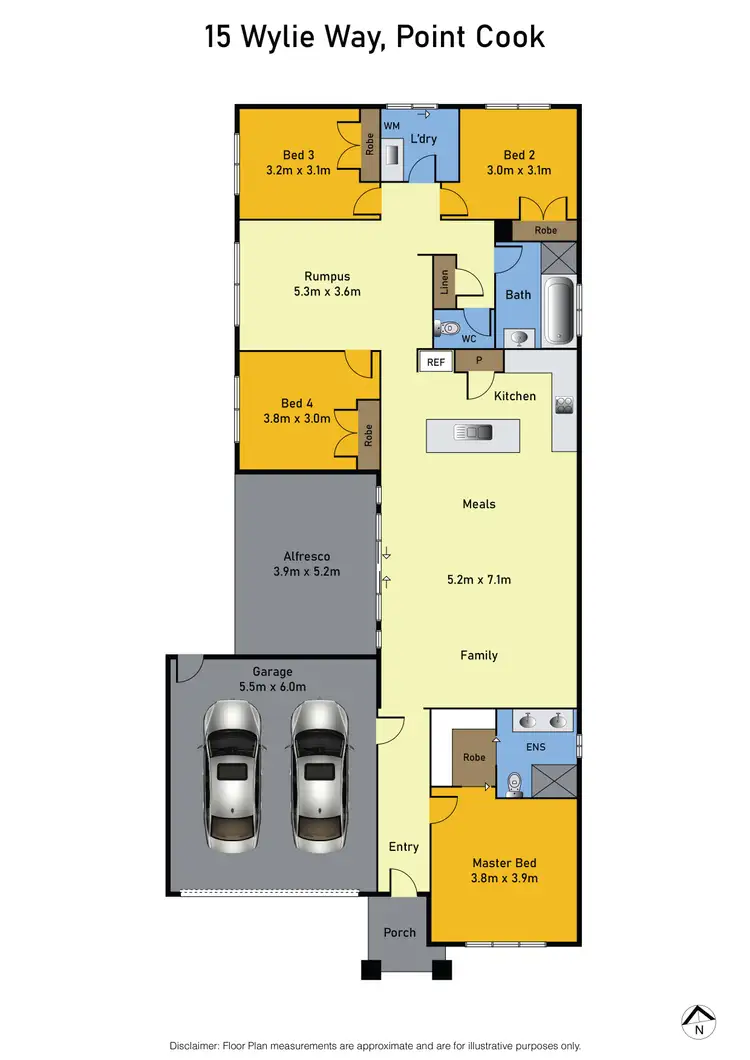 Floorplan of Homely house listing, 15 Wylie Way, Point Cook VIC 3030