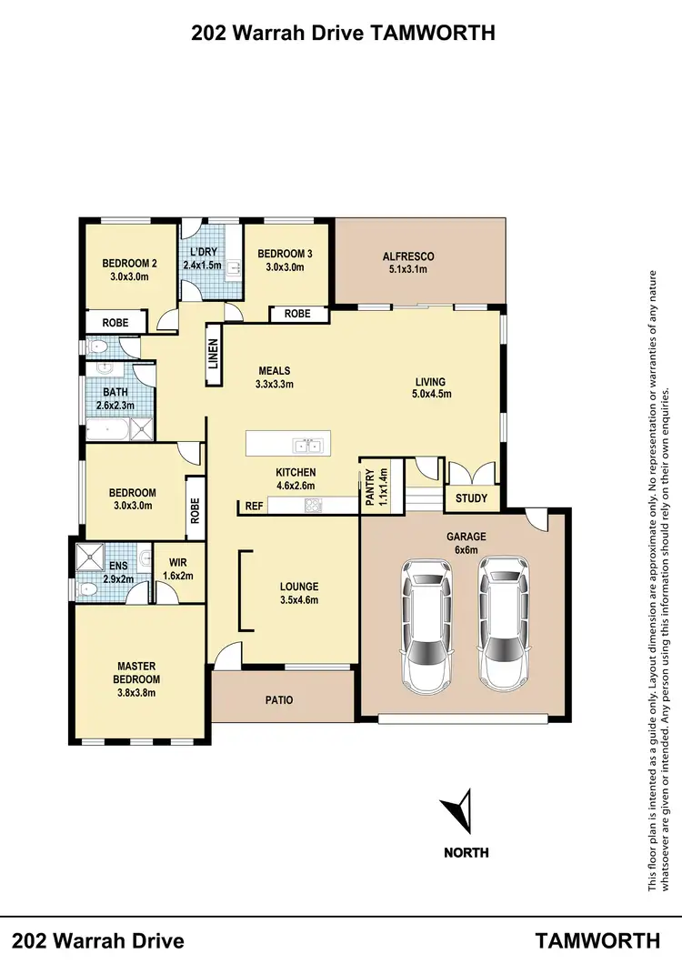 Floorplan of Homely house listing, 202 Warrah Drive, Tamworth NSW 2340