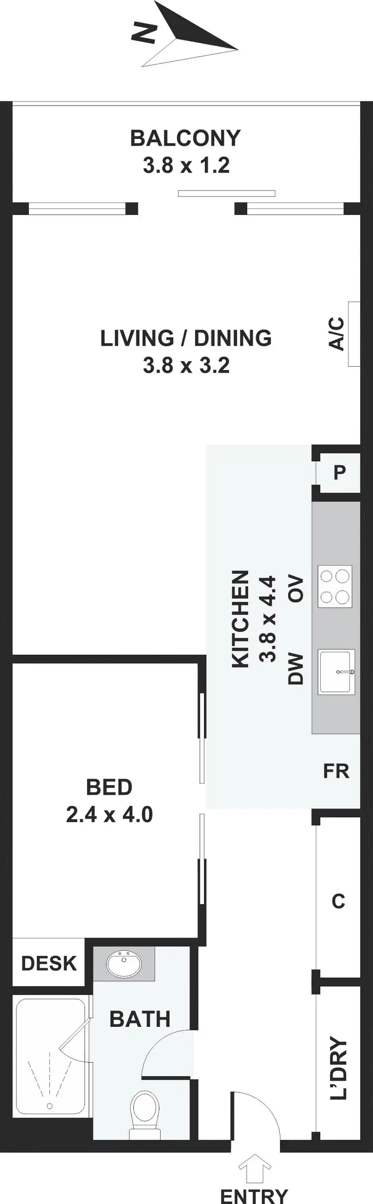 Floorplan of Homely apartment listing, 208/144 Clarendon Street, Southbank VIC 3006
