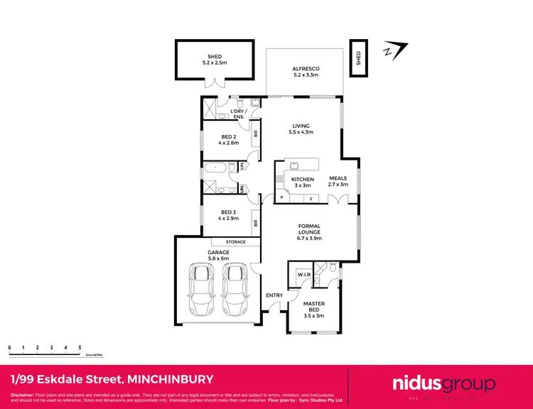 Floorplan of Homely villa listing, 1/99 Eskdale Street, Minchinbury NSW 2770
